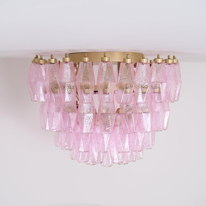 Poliedri Murano Pink Ceiling Light - DWHOME