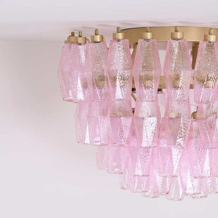 Poliedri Murano Pink Ceiling Light - DWHOME