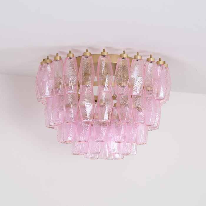 Poliedri Murano Pink Ceiling Light - DWHOME