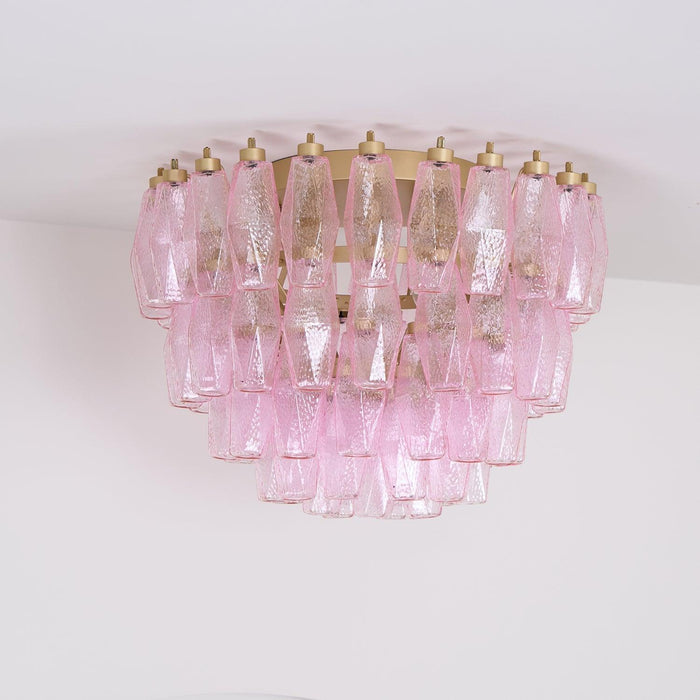 Poliedri Murano Pink Ceiling Light - DWHOME