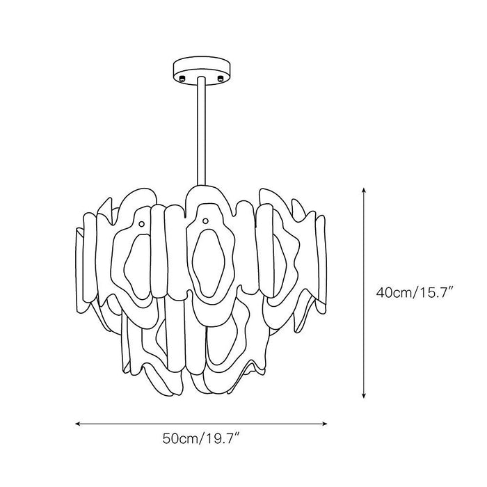 Poliedro Murano Glass Chandelier-DWHOME