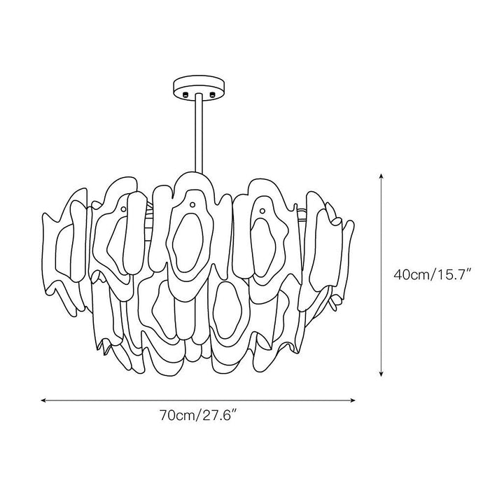 Poliedro Murano Glass Chandelier-DWHOME