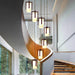 Polin Modern Over The Stairs Chandelier.