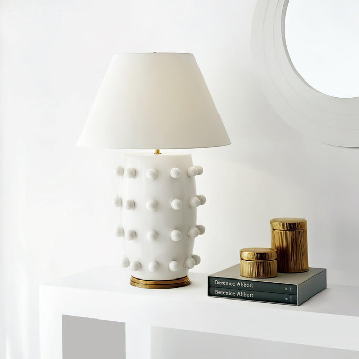 Polka Dot Porcelain Table Lamp-DWHOME