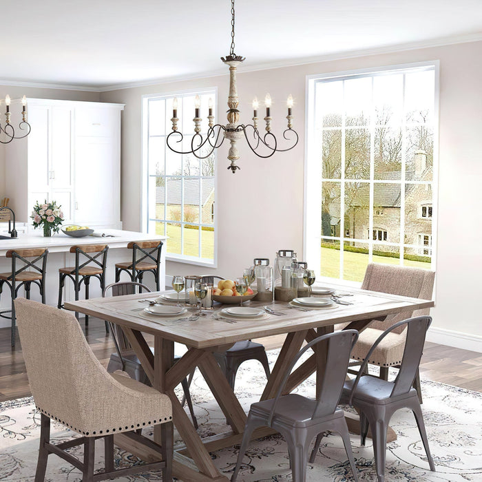Poppe Wooden Chandelier-DWHOME
