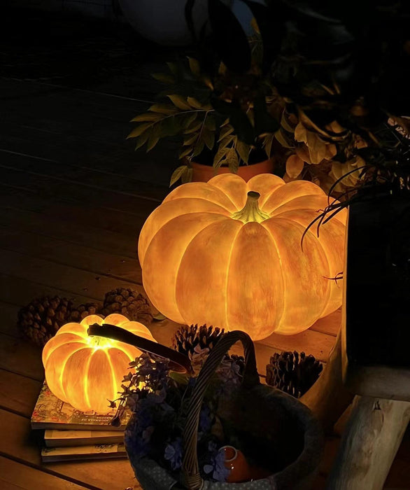 Portable Pumpkin Built-in Battery Table Lamp.