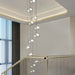 Postmodern Ring Pendant Light for Staircase.