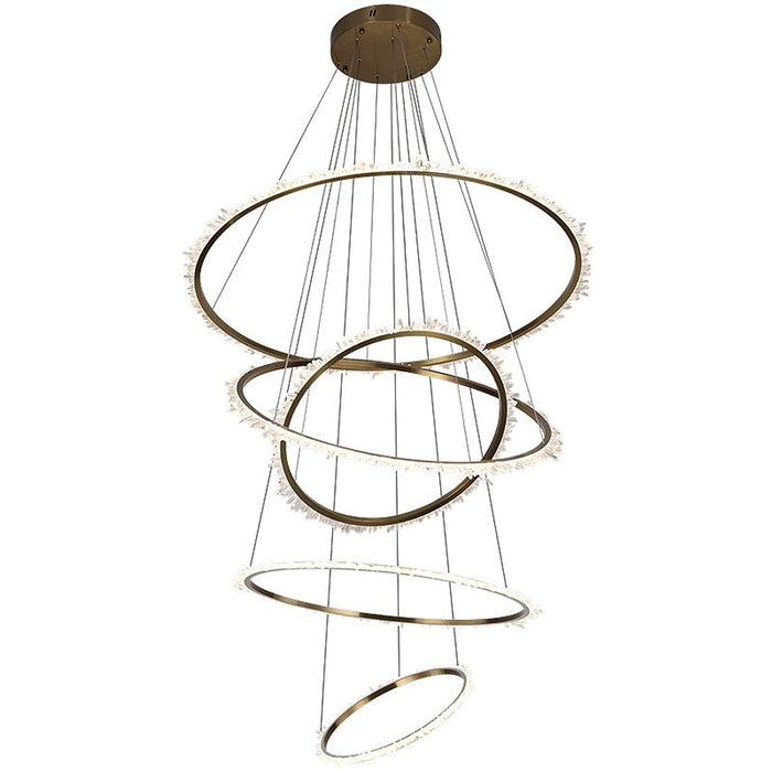 Primary Crystal Multi Rings Chandelier-DWHOME