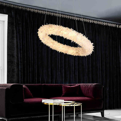 Primary Crystal Round Modern Chandelier 22.1" 26.8"-DWHOME