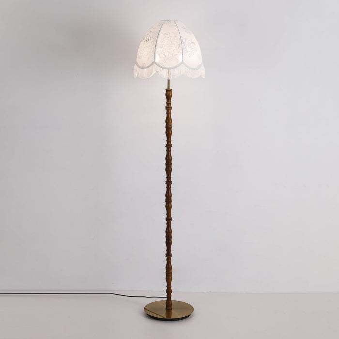 Printed Tassel Floor Lamp.