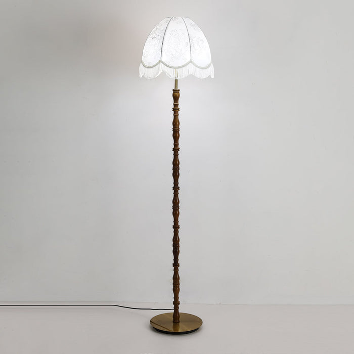 Printed Tassel Floor Lamp.