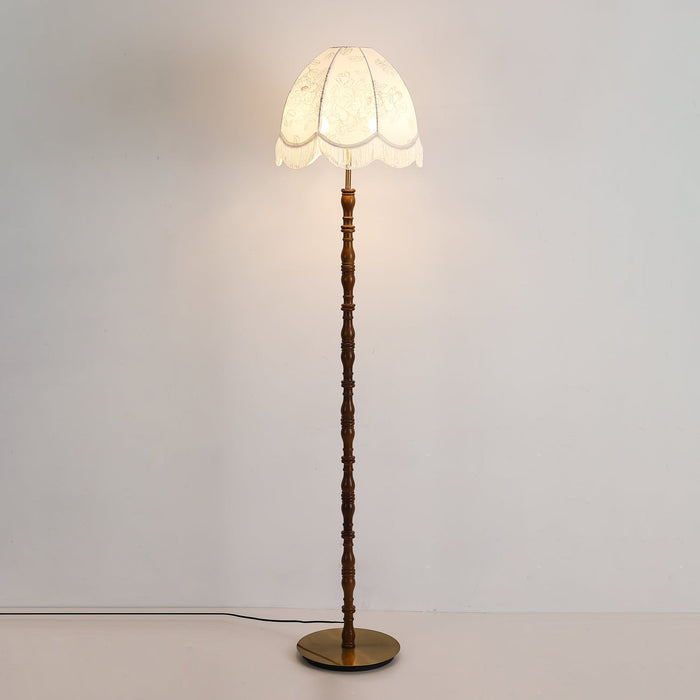 Printed Tassel Floor Lamp.