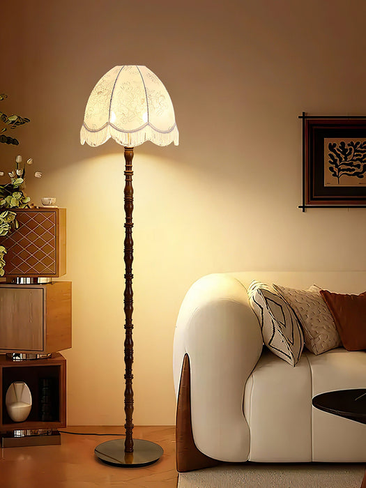 Printed Tassel Floor Lamp.