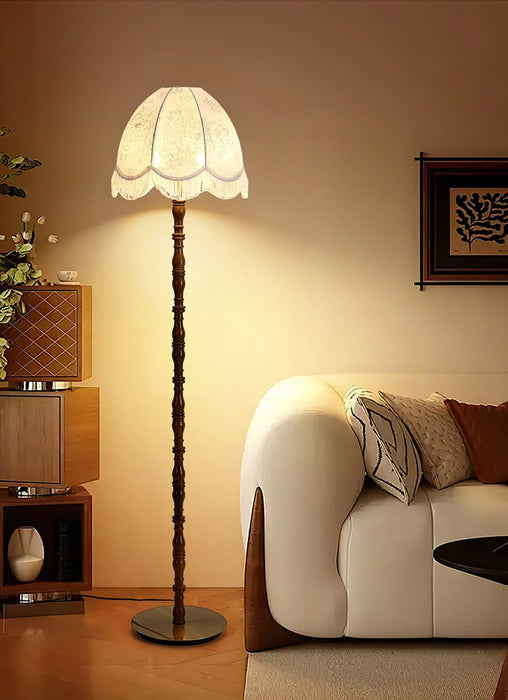 Printed Tassel Floor Lamp.