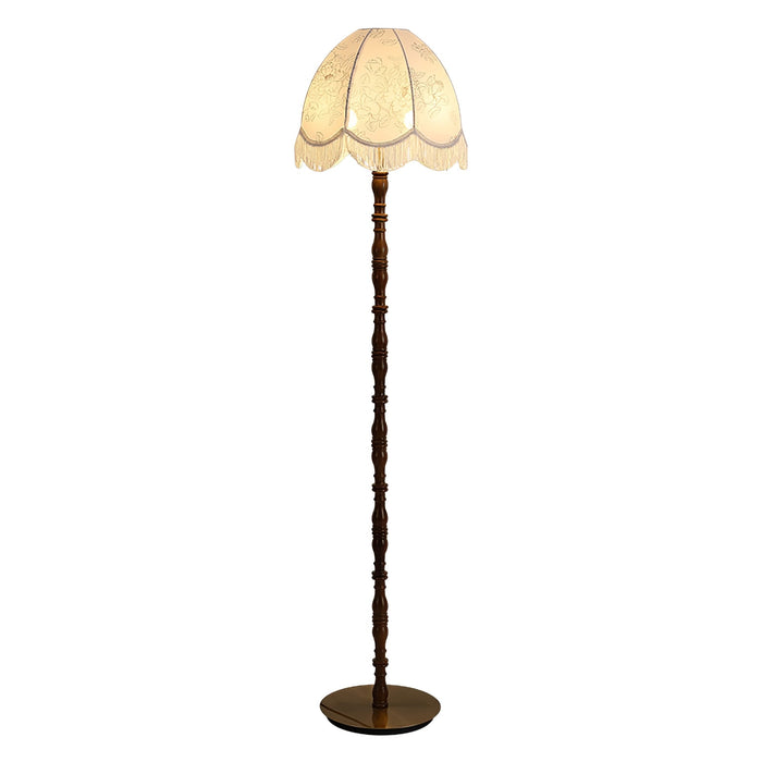 Printed Tassel Floor Lamp.