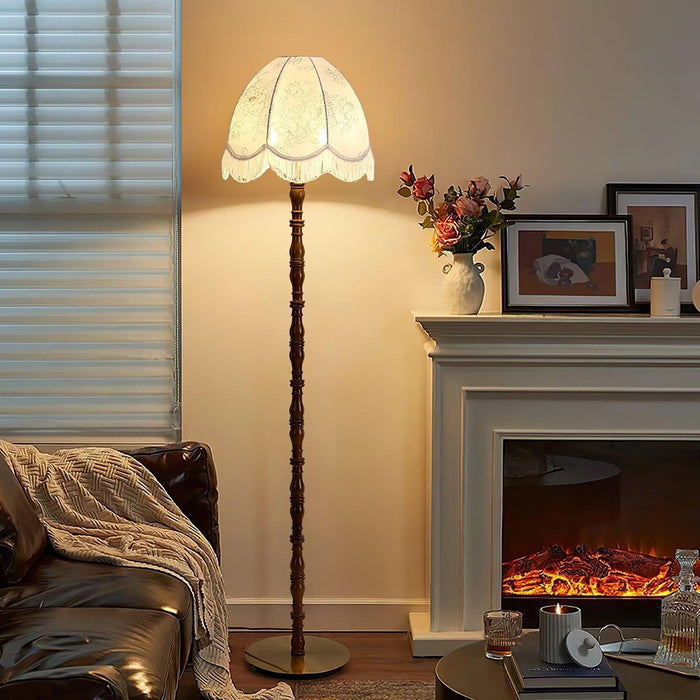 Printed Tassel Floor Lamp-DWHOME