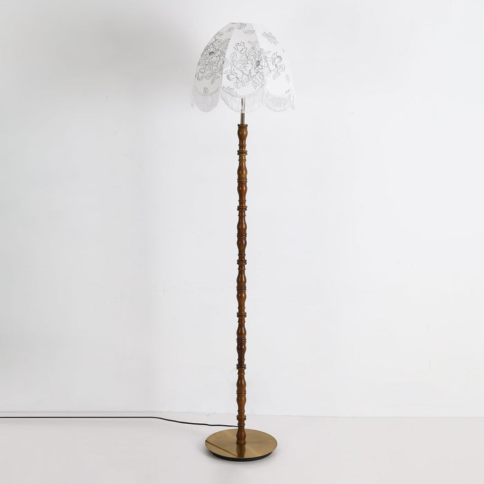 Printed Tassel Floor Lamp.