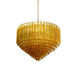 Prism Murano Amber Glass Chandelier-DWHOME