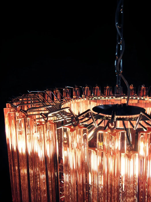 Prism Murano Pink Glass Chandelier-DWHOME