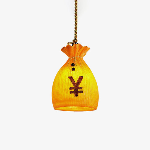 Prosperity Pouch Resin Pendant Lamp.