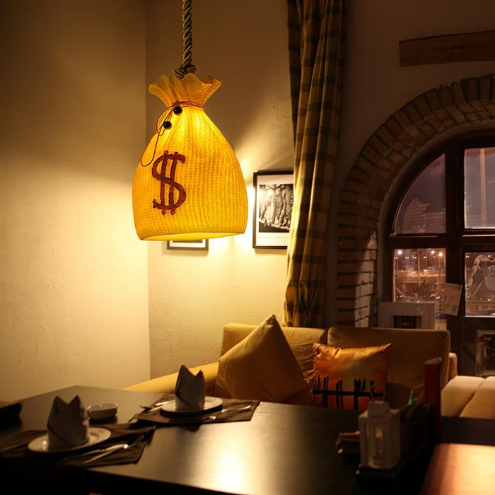 Prosperity Pouch Resin Pendant Lamp-DWHOME