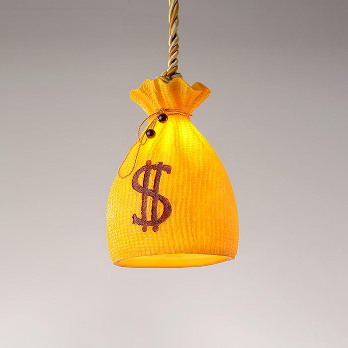 Prosperity Pouch Resin Pendant Lamp.