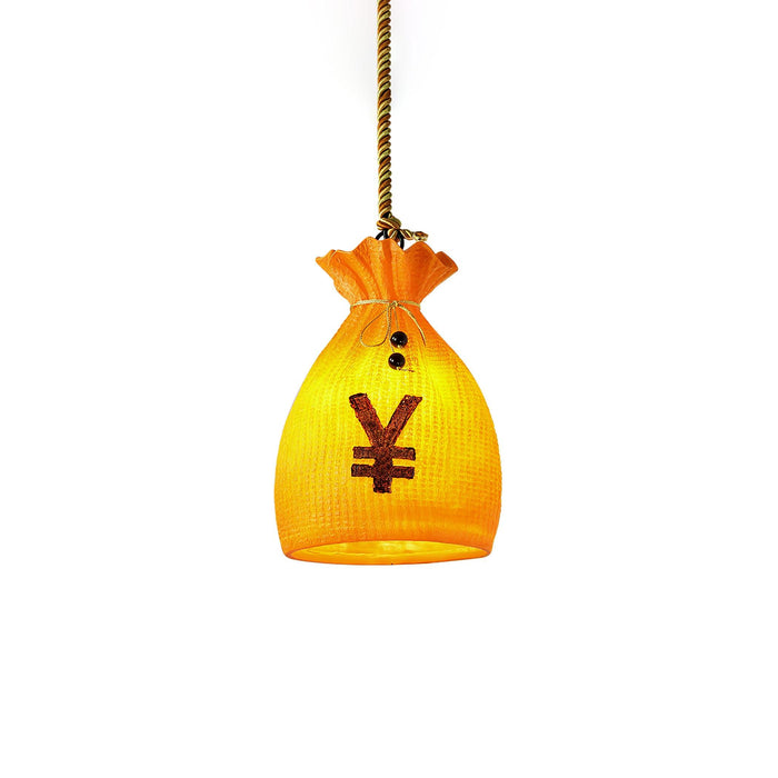 Prosperity Pouch Resin Pendant Lamp.