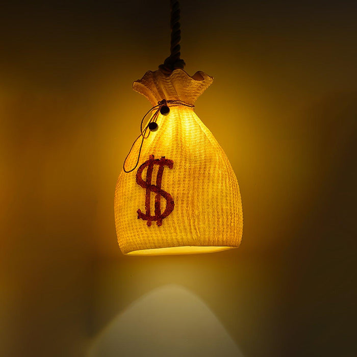 Prosperity Pouch Resin Pendant Lamp.