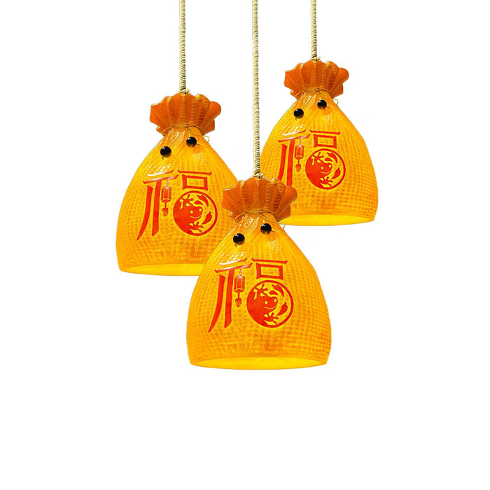 Prosperity Pouch Resin Pendant Lamp.