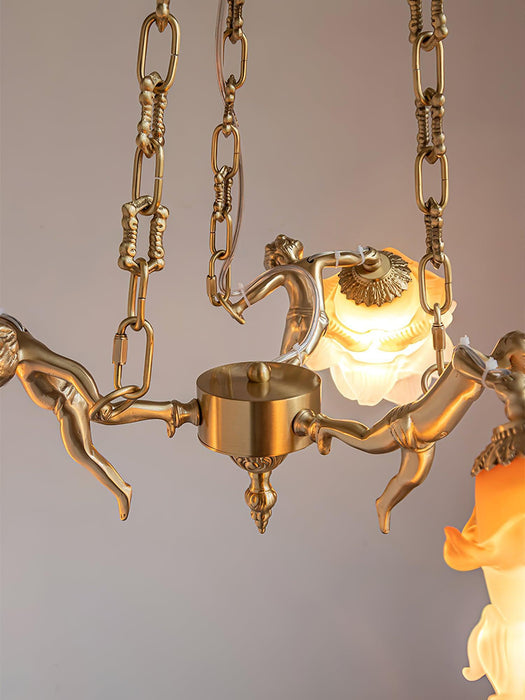 Putti Statuettes Brass Suspension-DWHOME