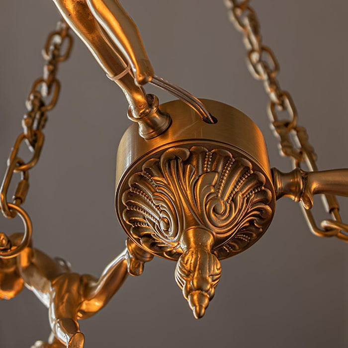 Putti Statuettes Brass Suspension-DWHOME