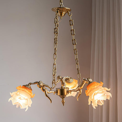 Putti Statuettes Brass Suspension.