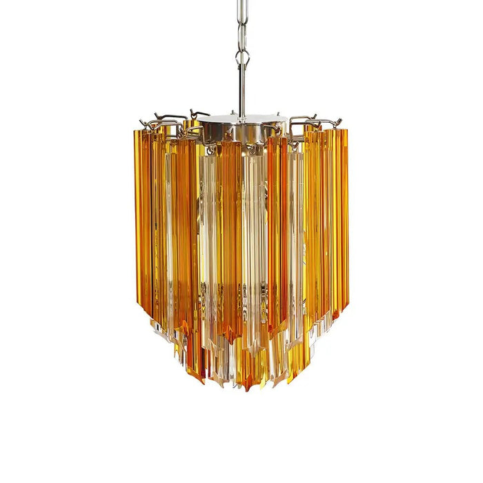 Quadriedri Murano Prisms Amber Transparent Chandelier-DWHOME