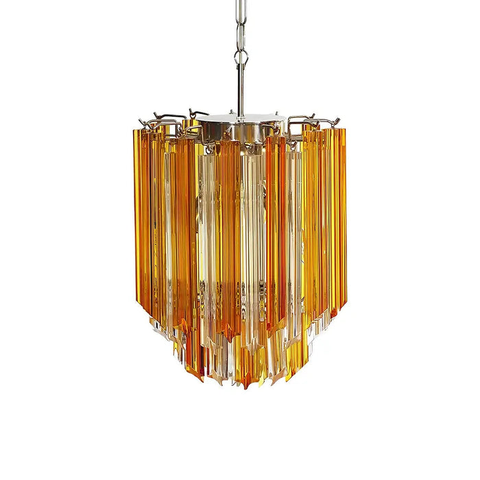Quadriedri Murano Prisms Amber Transparent Chandelier-DWHOME