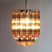 Quadriedri Murano Prisms Amber Transparent Chandelier-DWHOME