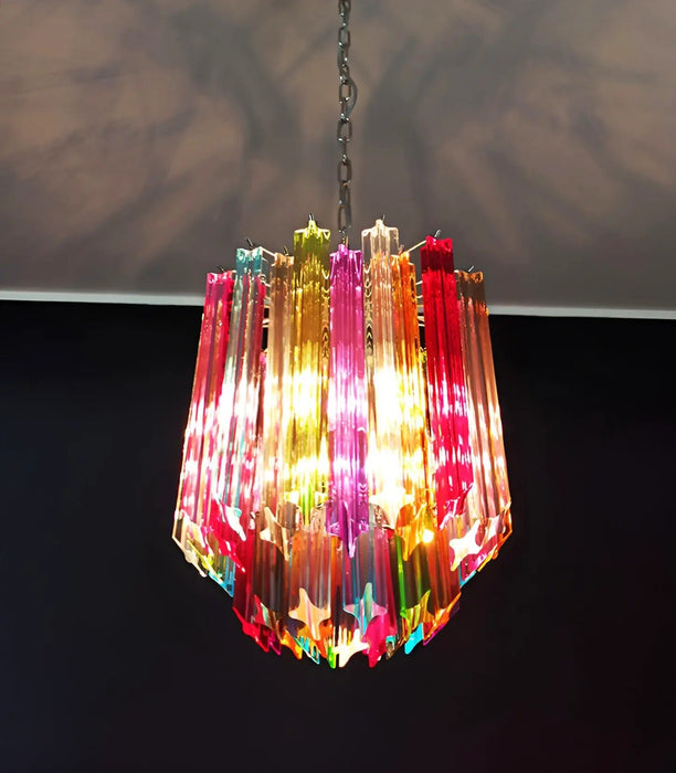Quadriedri Murano Prisms Multicolored Chandelier-DWHOME
