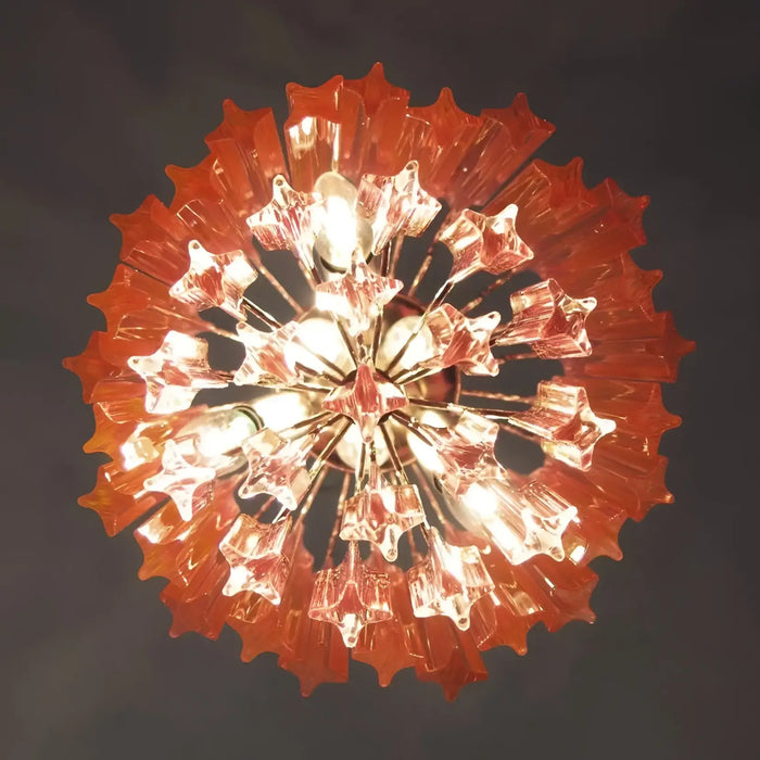 Quadriedri Murano Prisms Pink Chandelier-DWHOME