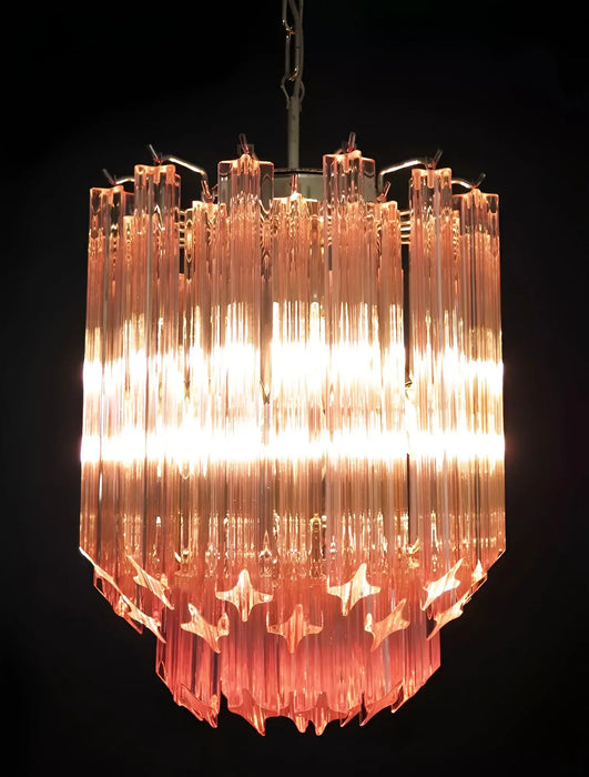 Quadriedri Murano Prisms Pink Chandelier-DWHOME