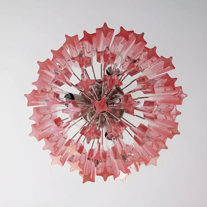 Quadriedri Murano Prisms Pink Chandelier-DWHOME