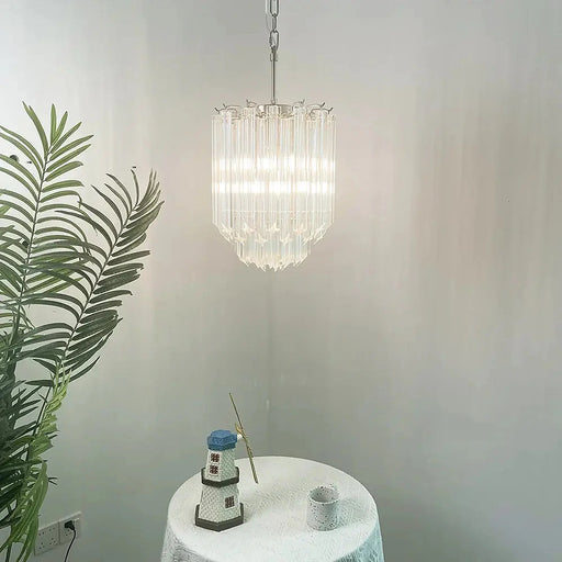 Quadriedri Murano Prisms Transparant Chandelier-DWHOME