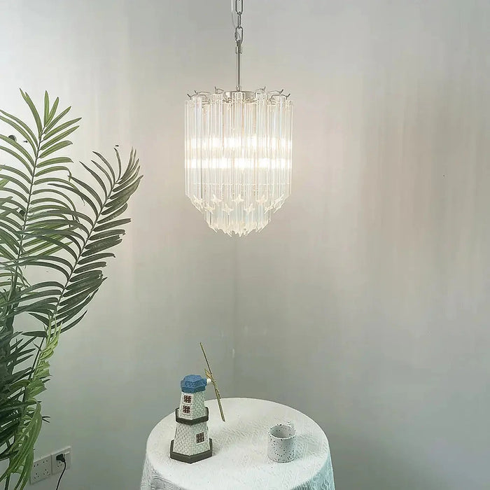 Quadriedri Murano Prisms Transparant Chandelier-DWHOME