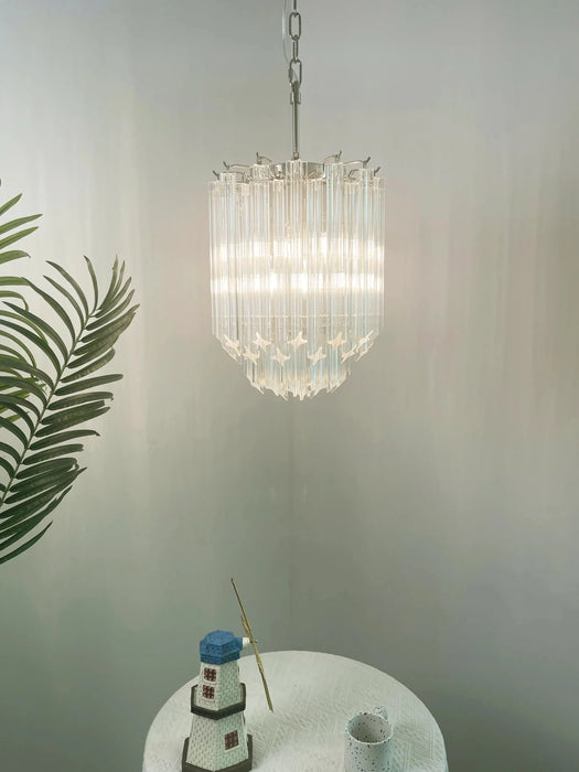 Quadriedri Murano Prisms Transparant Chandelier-DWHOME