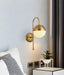 Ragnoku Yellow Copper Round Globe Wall Lamp.