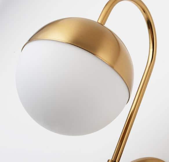 Ragnoku Yellow Copper Round Globe Wall Lamp.