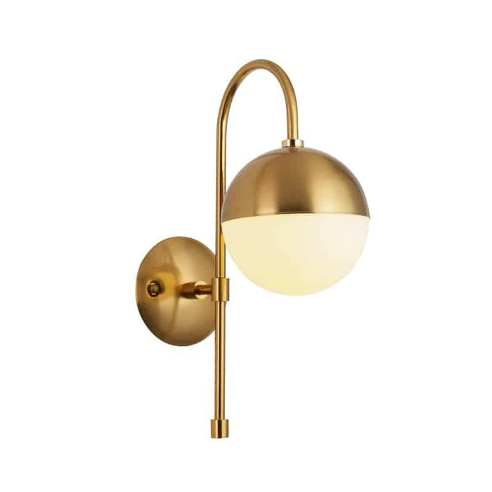 Ragnoku Yellow Copper Round Globe Wall Lamp.