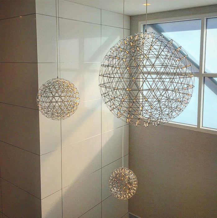 Silver Spark Ball Pendant Light