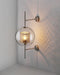 Ramoosin Clear Glass Metal Grill Wall Lamp.