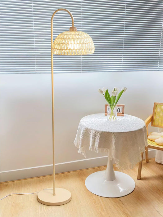 Rattan Arch Floor Lamp-DWHOME