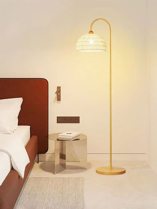 Rattan Arch Floor Lamp