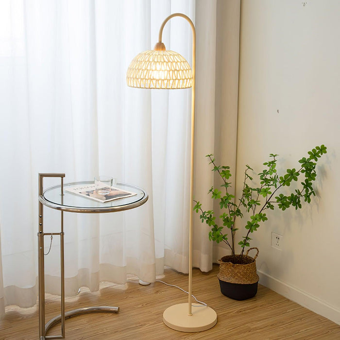 Rattan Arch Floor Lamp.